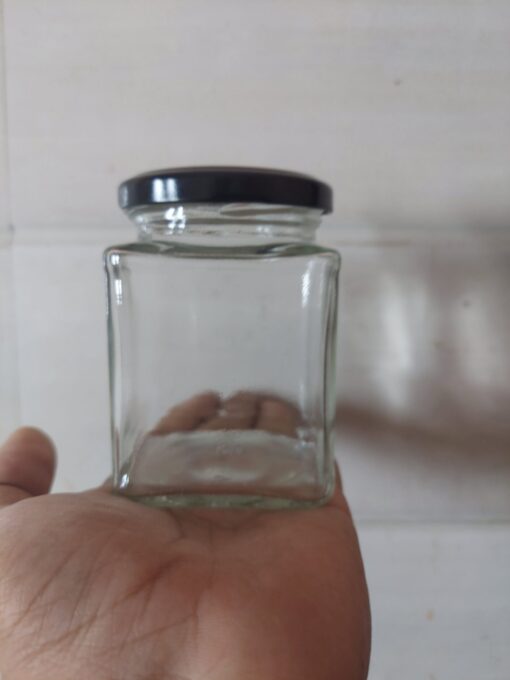 Transparent Square Jar for Candle Making - Lug Cap