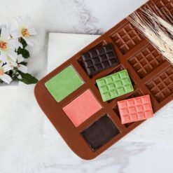 12 Cavity Chocolate Shape Mold | Silicon Mold For Making Candles