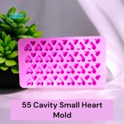 55 Cavity Small Heart Shape Mold | Silicon Mold For Making Candles