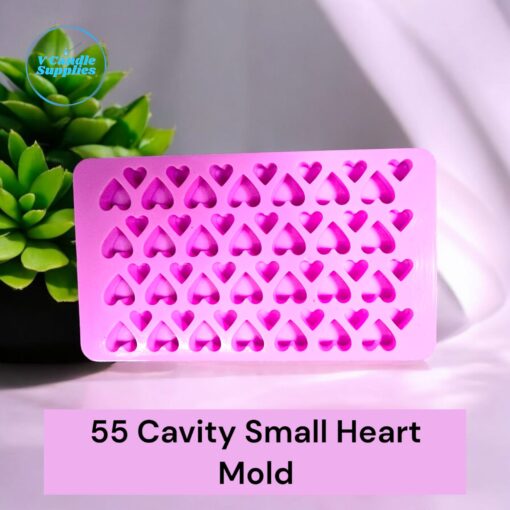 55 Cavity Small Heart Shape Mold | Silicon Mold For Making Candles