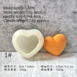 Small Heart 3D Candle Mold | Silicon mold