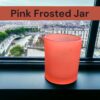3 inch Frosted Colored Jar For Candle Making - Coral Pink
