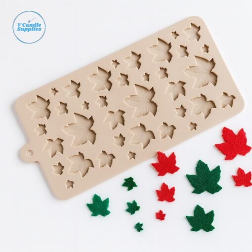 Maple Leaves Silicon Mold - VC122 | Silicone Mold For Making Candle