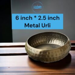 6 Inches Hammered Metal Urli For Making Luxury Candles