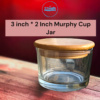 3 inch Murphy Cup Candle Jar with Wooden Lid