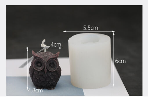 3d owl candle mold 2