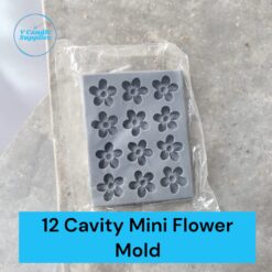 12 Cavity Mini Flower Silicon Mold For Making Candles