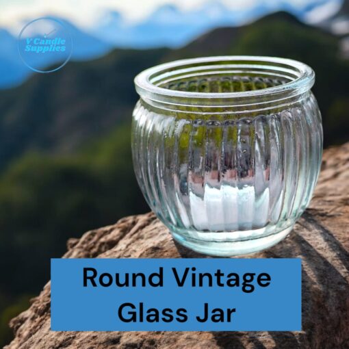 Round Vintage Glass Jar For Making Candles