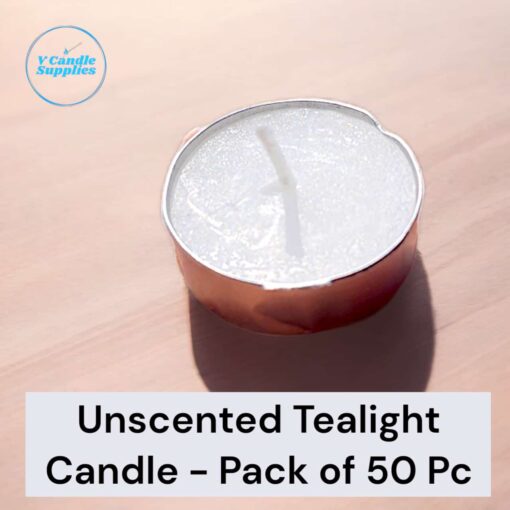 Unscented Tealight Candle - White Color | Smokeless | Pack Of 50 Pieces | Bulk Order | 35mm * 12mm | Wholesale Price | Master pack of 10 Packets & 20 Packets