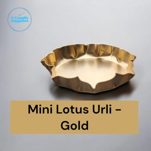 4 inch Mini Lotus Metal Urli For Making Luxury Candles - Gold Color, Metal Jars, Metal urli, Metal Jar Candles