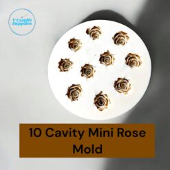 !0 Cavity Mini Rose Silicon Mold For Making Candles