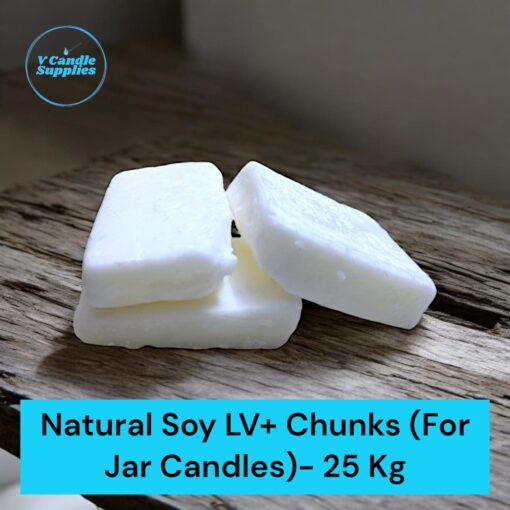 Soy LV+ Wax | Soy Wax Chunks/Cubes For Jar Candles | 100% Natural Soy Wax - 25 KG Bag