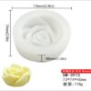 3D Rose Flower Silicon Mold For Making Candles | Single Cavity