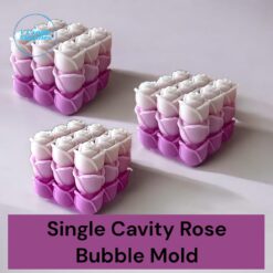 Rose Cube/Bubble Silicon Mold For Making Candles | Single Cavity