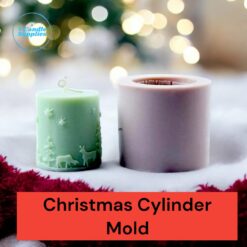 Christmas Cylinder Silicon Mold For Making Candles | Single Cavity