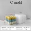 Rose Cube/Bubble Silicon Mold For Making Candles | Single Cavity