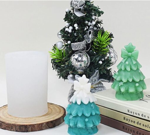 Bow Tie Christmas Tree Silicon Mold For Making Candles | Single Cavity