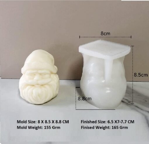 Santa Face Mold For Making Candles | Silicon Molds For Making Candles