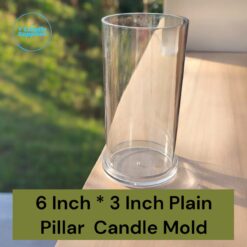 6 Inch * 3 Inch Plain Candle Pillar Polycarbonate Mold For Making Candles