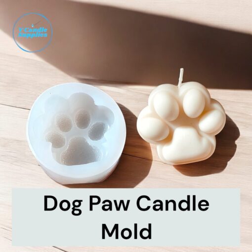 Dog Paw Silicon Mold For Making Candles | Single Cavity