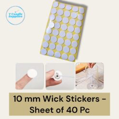 10 mm Wick Stickers - Sheet of 40 Pc