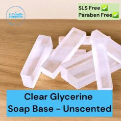 Clear Glycerin Soap Base - Unscented | Extra Transparent Premium Melt And Pour Soap Base For Making Soaps (SLS & Paraben Free)