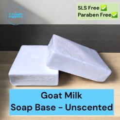 Goat Milk Soap Base - Unscented | Premium Melt And Pour Soap Base For Making Soaps (SLS & Paraben Free)