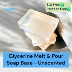 Glycerin Soap Base - Unscented | Transparent Melt And Pour Soap Base For Making Soaps (SLS & Paraben Free)