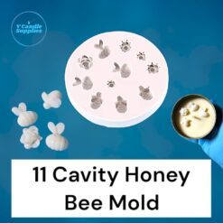 11 Cavity Honey Bee Wax Melt Mold | Silicone Mold For Making Candles