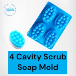 4 Cavity Scrub Shaped Soap Making Mold