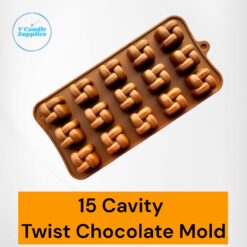 15 Cavity Twist Chocolate Mold | Silicon Molds For Making Candles