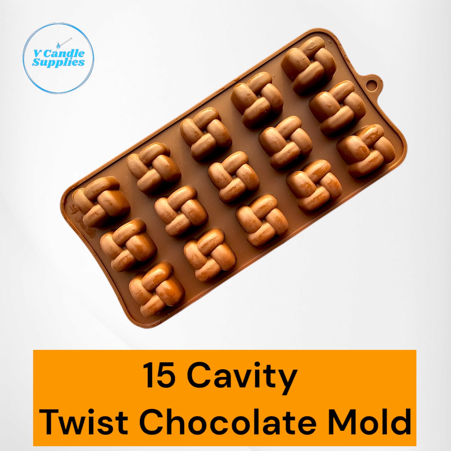 15 Cavity Twist Chocolate Mold Silicon Mold For Making Molds