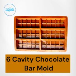 6 Cavity Chocolate Bar Mold | Silicon Molds For Making Candles