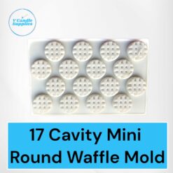 17 Cavity Mini Round Waffle Mold | Silicon Molds For Making Candles