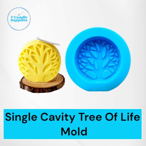 Single Cavity Tree Of Life Pattern Mold | Silicon Mold For Making Candle & Melt And Pour Soaps