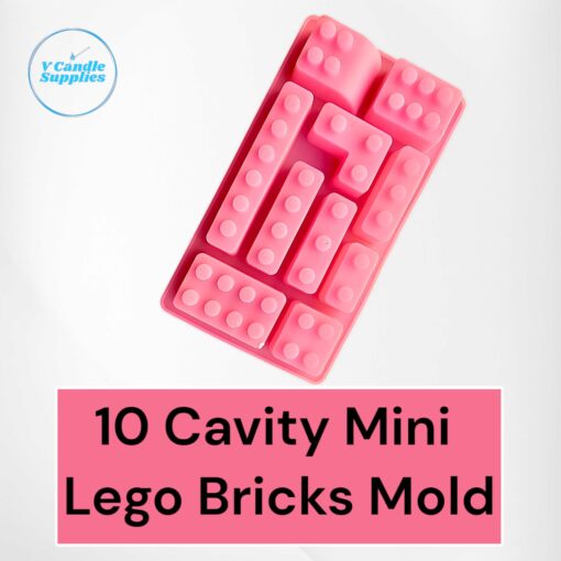 10 Cavity Mini Lego Bricks Mold | Silicon Molds For Making Candles