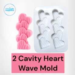 2 Cavity Heart Wave Mold | Silicon Mold For Candle Making