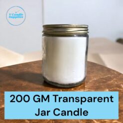 200 GM Transparent Jar Candles - Set of 10 Pc | Smokeless | Unlabeled | Bulk Order | Wholesale Price