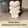 Teddy Bear Mold, Flower Bouquet Mold, Hugging Teddy Bear mold