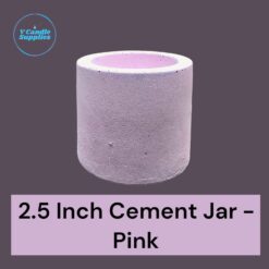 2.5 Inch Cement Jar For Candle Making - Pink