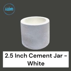 2.5 Inch Cement Jar For Candle Making - White