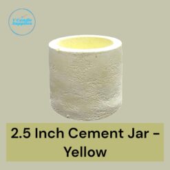 2.5 Inch Cement Jar For Candle Making - Yellow