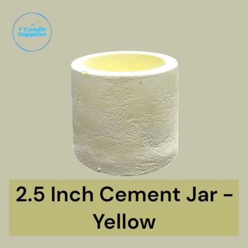 2.5 Inch Cement Jar For Candle Making - Yellow