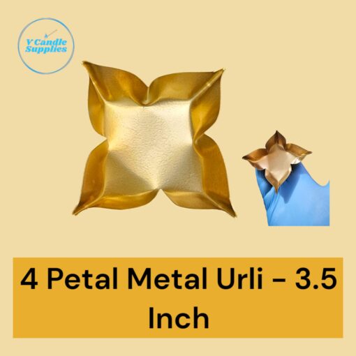 4 Petal Metal Urli | Mini Urli - 3.5 Inch