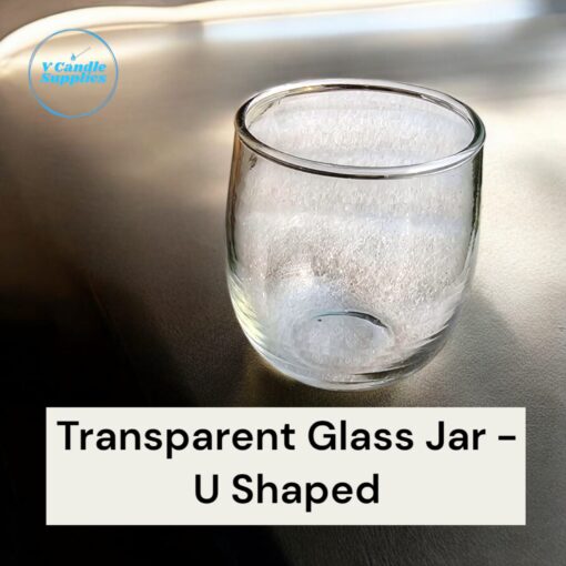 Transparent Glass Jar - U Shaped | For Candle Making