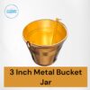 3 Inch Metal Bucket Jar - Gold | Premium Metal Jars For Making Candles