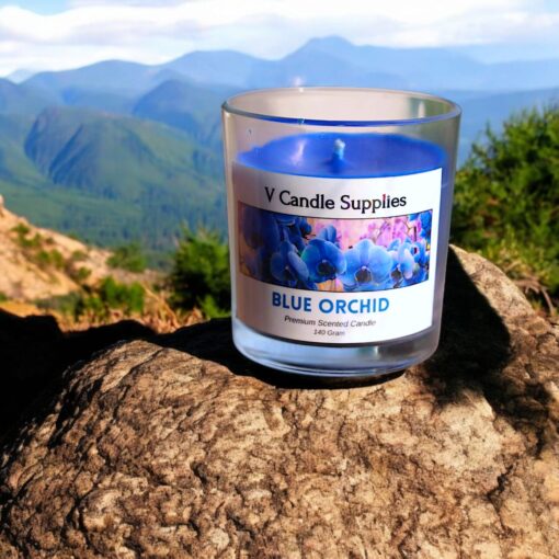 Blue Orchid | 140 Gram Blended Soy Wax Scented Candle With Metal Lid Blue Orchid | 140 Gram Blended Soy Wax Scented Candle With Metal Lid