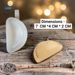 7 CM Single Cavity Gujiya Candle Mold | Silicone Mold For Making Candle