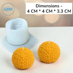 Single Cavity Ladoo Candle Mold TDP - 09 | Silicone Molds For Fondant Candle Making, Resin, & Plaster Crafts