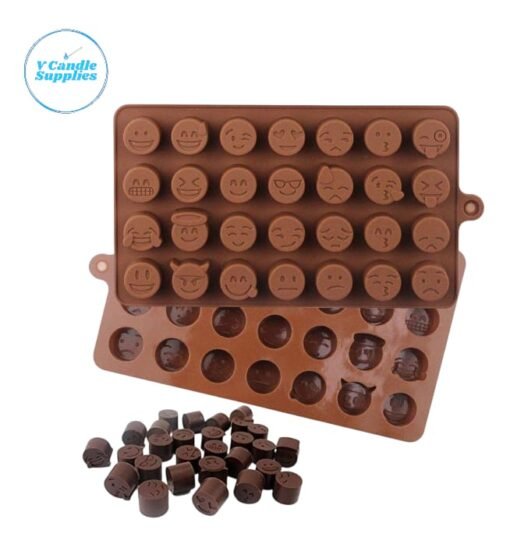 28 Cavity Mini Emojis Silicone Mold for Wax Melts, 3D Molds, Candle Making 28 Cavity Mini Emojis Silicone Mold for Wax Melts, 3D Molds, Candle Making